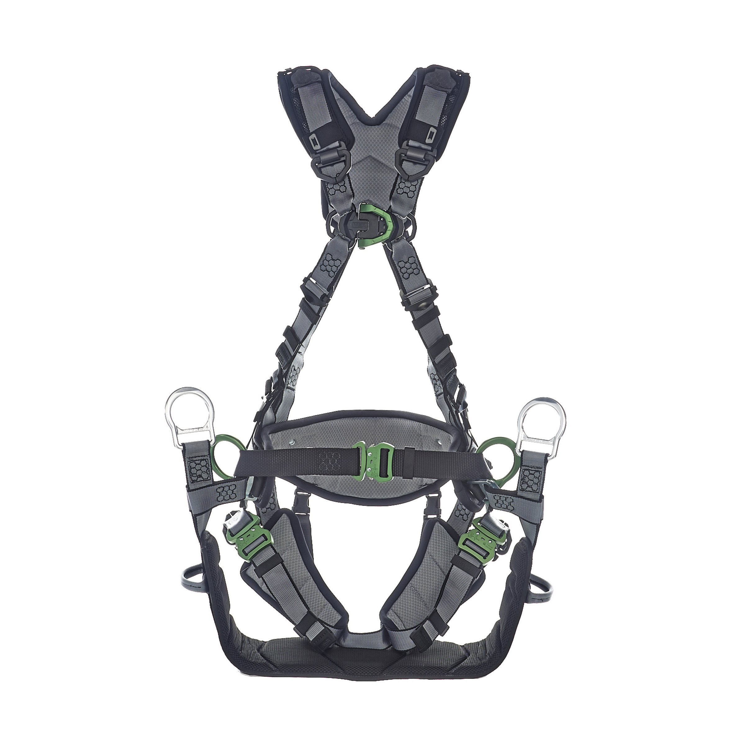 V-FIT Tower Harness, Super Extra Large, Back, Chest & Hip D-Rings, Quick-Connect Leg and Belt Straps, Shoulder & Leg Padding